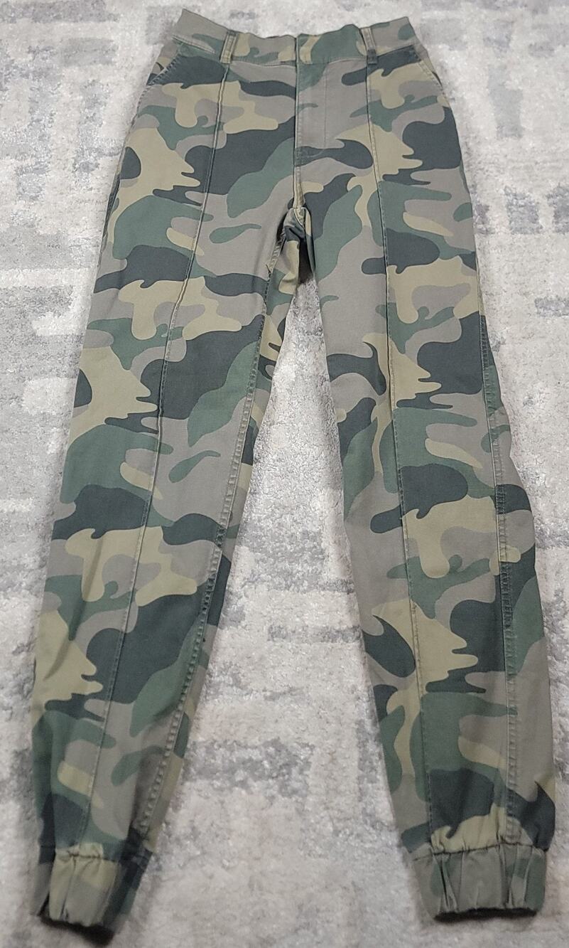 Hollister Women's Camo Ultra High Rise Elastic Waist Pants Sz Small 27-28x29